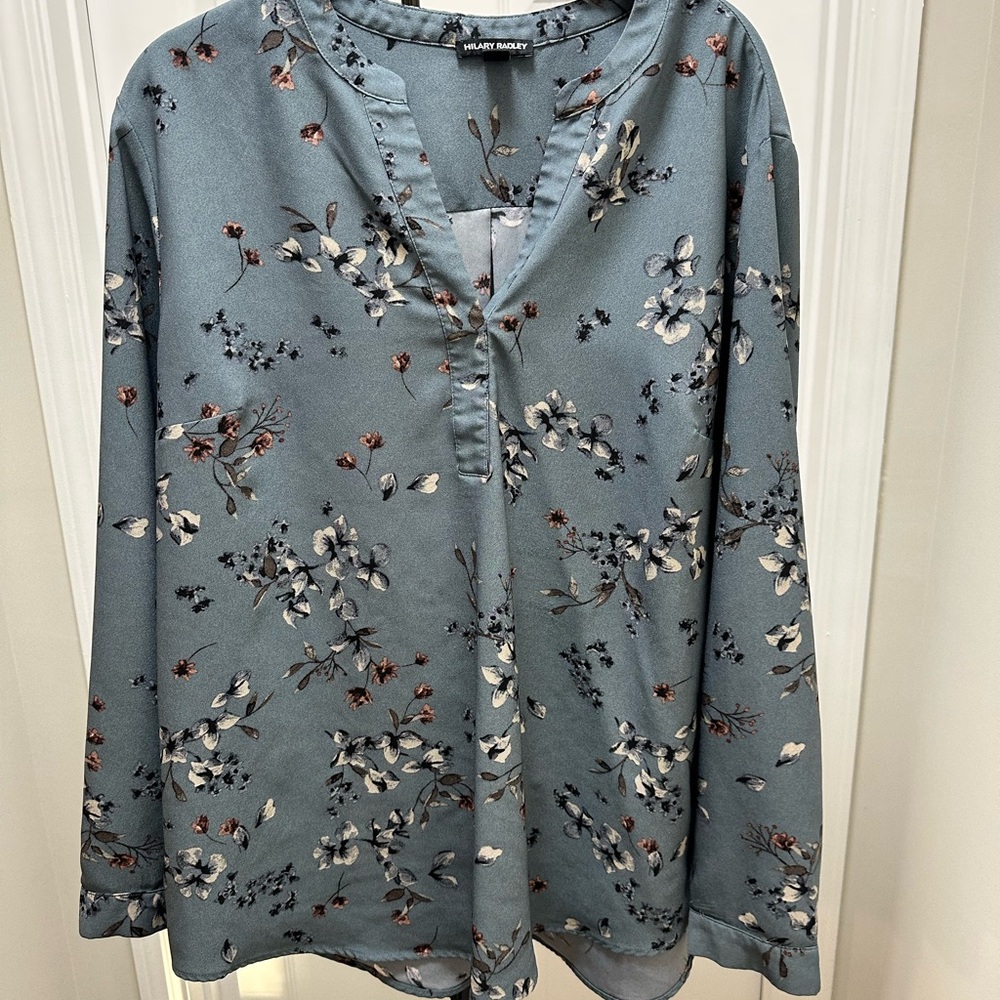 Floral Blue Women's Top